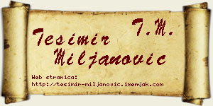Tešimir Miljanović vizit kartica
